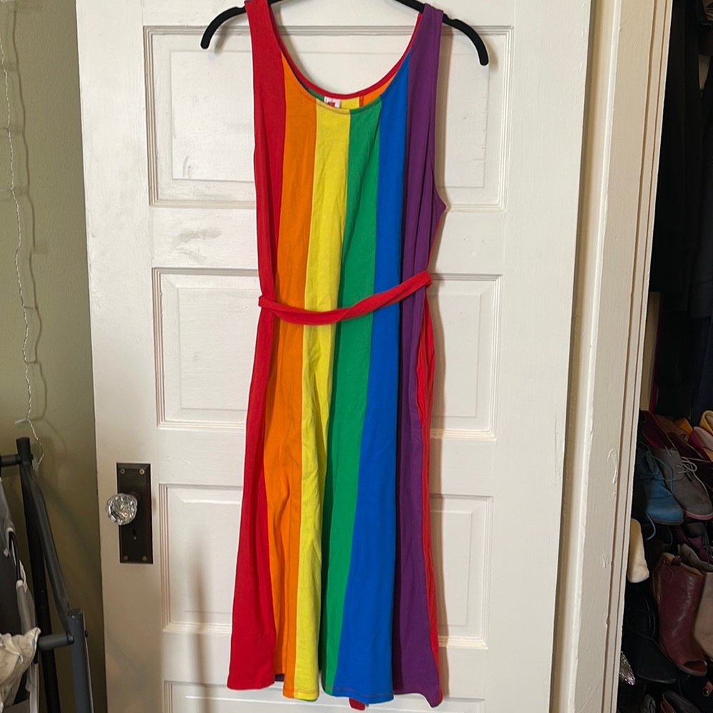 NWT Target Take Pride Rainbow Midi Dress